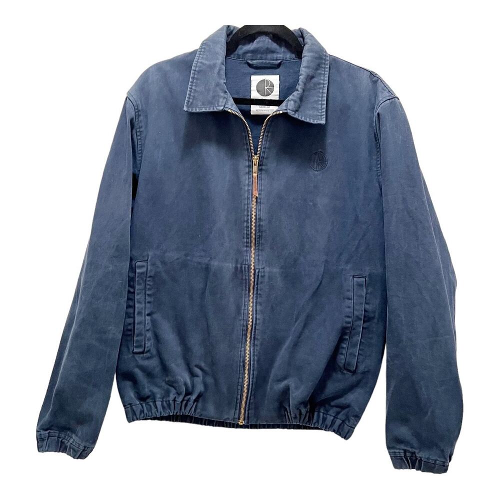 Polar Skate Co Retro Denim Full Zip Jacket Indigo Jean Streetwear Skateboard Med